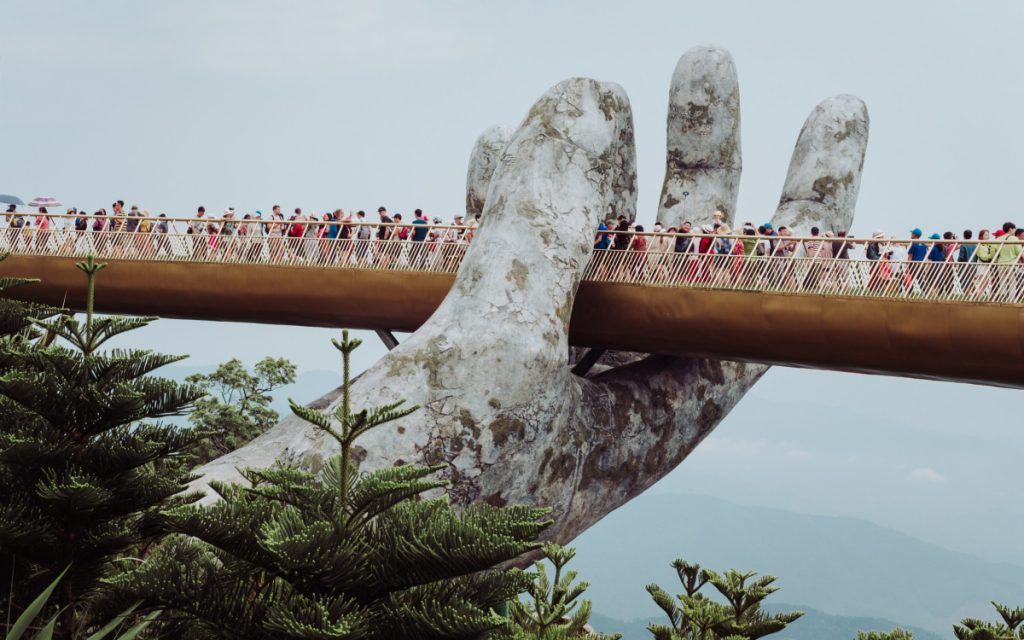 Golden bridge on ba na hills vietnam da nang scaled e1678797646482