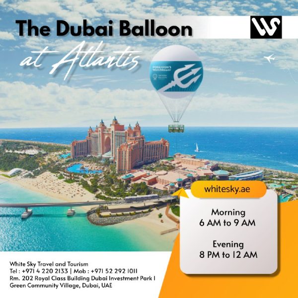 Hot air balloon at atlantis ticket price