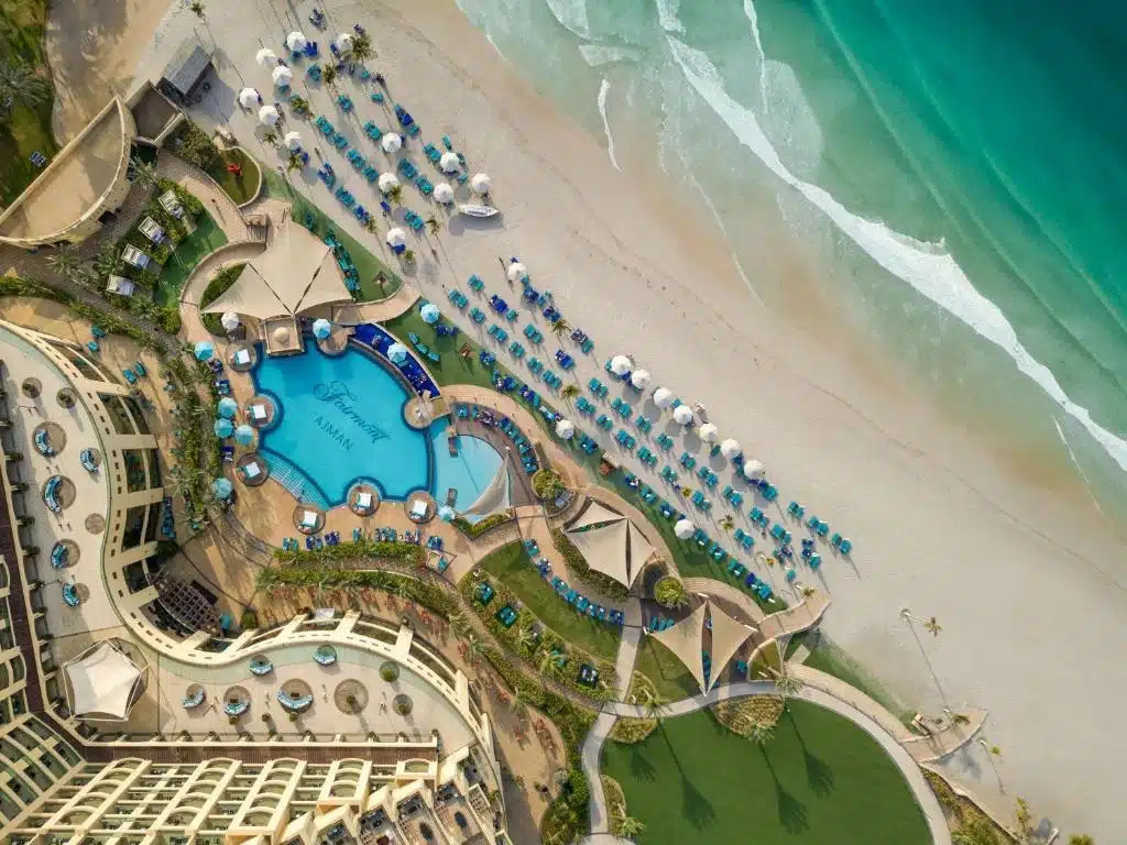 Fairmont Ajman hotel with tamara or tabby