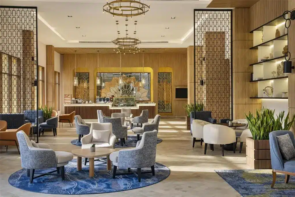 hilton resort spa marjan island with tabby