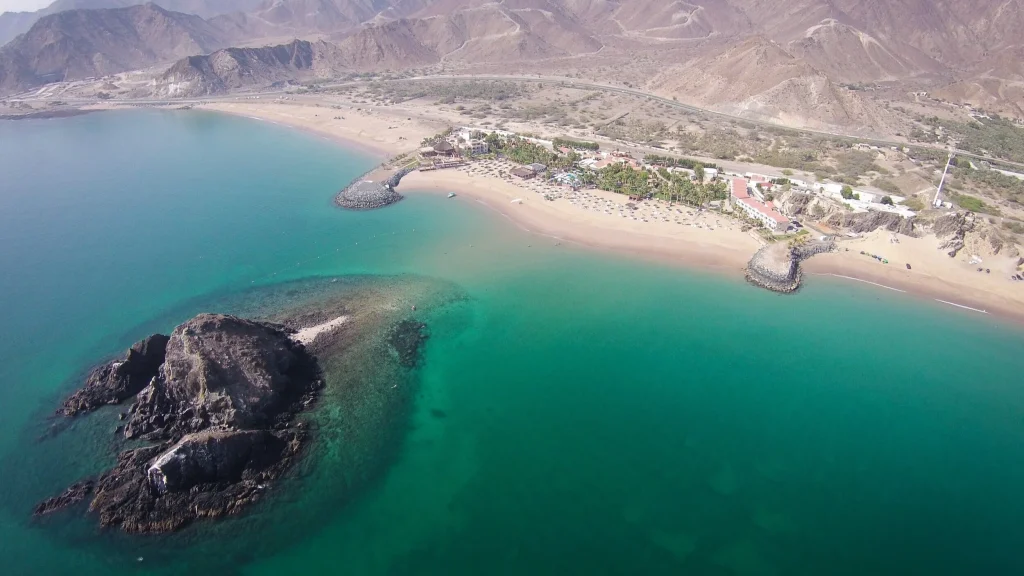 sandy beach in fujairah